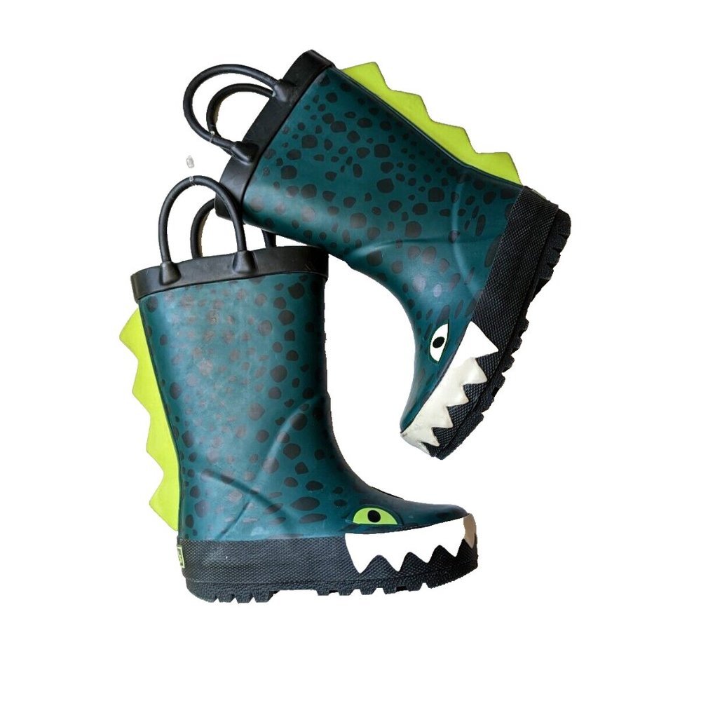 Carter's Baby Toddler Boys Green MONSTER Rainboot CAMO Rain Boots for Ki… - Picture 6 of 8